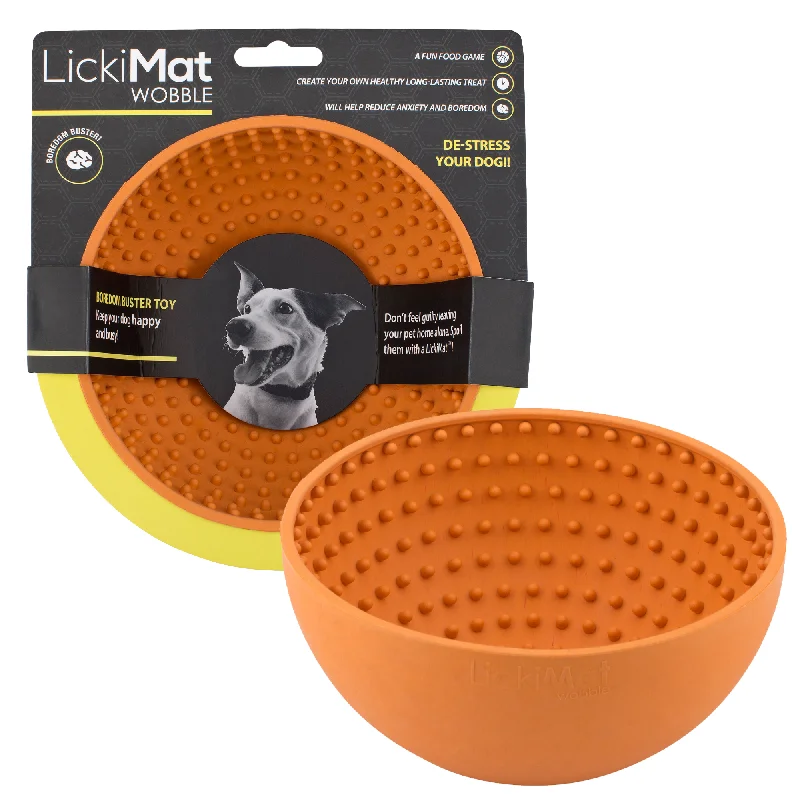 - Pet toy DIY tutorialsOrange LickiMat Wobble Licking Bowl