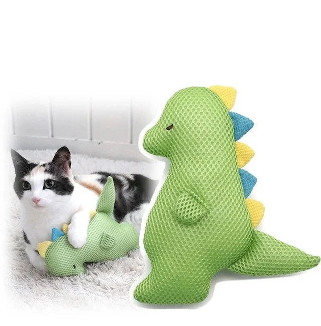 - Pet teething toy recommendationsCat Toy Mesh Toy Dinosaur | Kicking Cat Toy with Catnip Stylish Cute Toy TOY - Pet teething toy recommendationsCat Toy Mesh Toy Dinosaur | Kicking Cat Toy with Catnip Stylish Cute Toy TOY