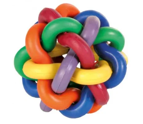 - Parrot climbing and standing wooden frameKnotted Natural Rubber Ball 10cm