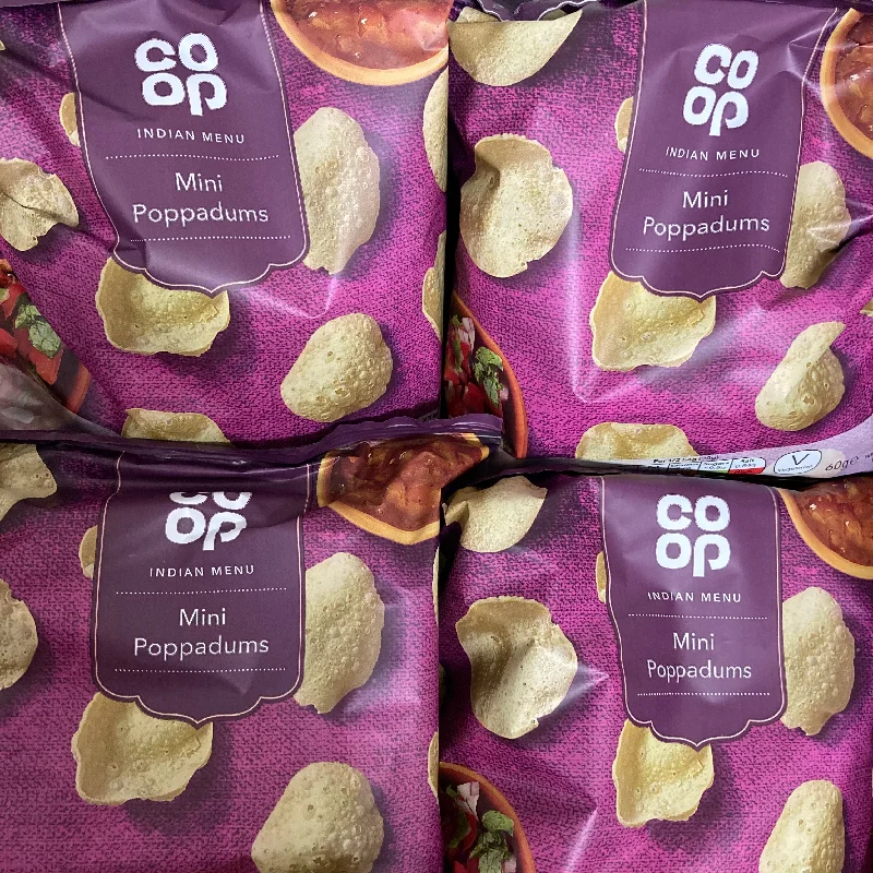 - Winter warm clothes for short-haired dogs4x Co Op Indian Mini Poppadums Bags (4x60g)