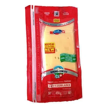 - Air box TSA certified check-inEmmi Swiss Sliced Cheese 450 g