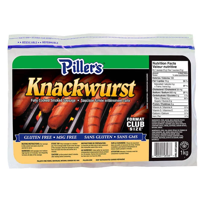 - Natural latex pet mattressPiller’s Knackwurst Sausage 1 kg