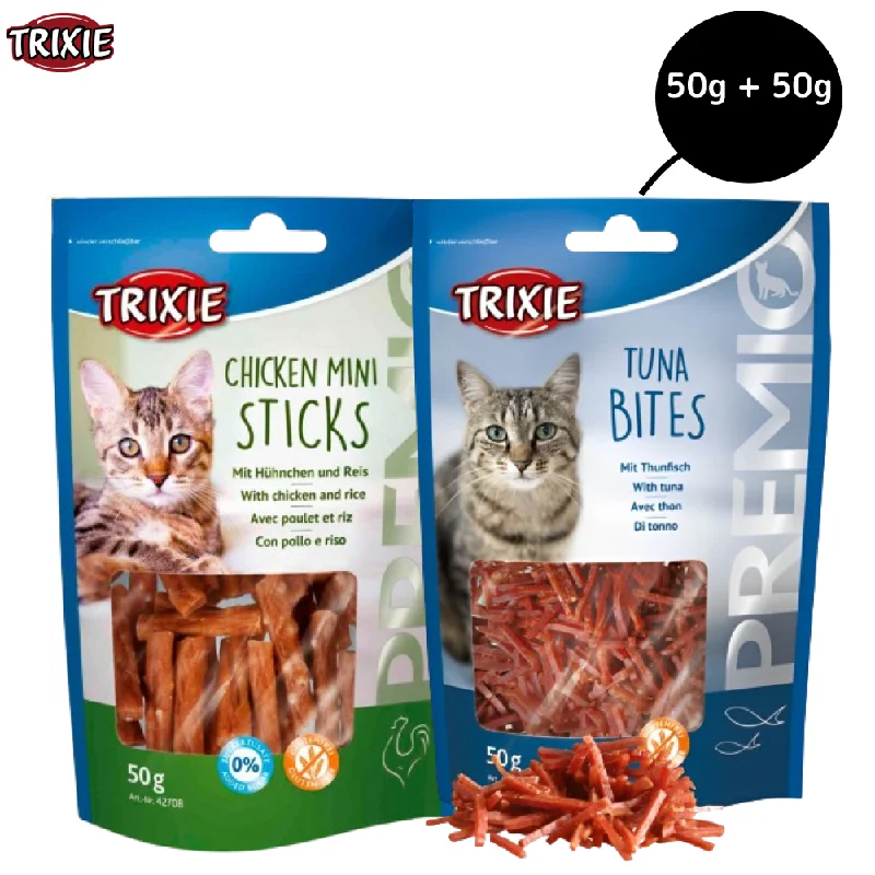 - Natural latex pet mattressTrixie Premio Chicken Mini Sticks and Tuna Bites Cat Treats Combo