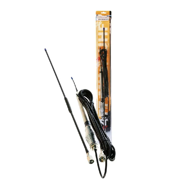 ---Aerpro CBA36F1L 3dBi/6dBi 477MHz Silver Elevated Feed UHF Antenna Kit