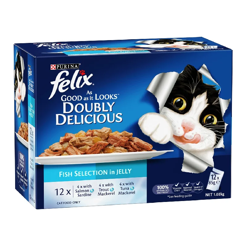 - Recommended online stores for cat food Felix Fish Selection in Jelly Adult Wet Cat Food Pouches 12x85g - Recommended online stores for cat food Felix Fish Selection in Jelly Adult Wet Cat Food Pouches 12x85g