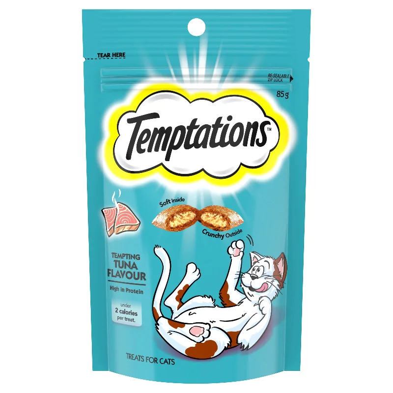    - Chicken flavor cat food  Temptations Tempting Tuna Cat Treats 85g