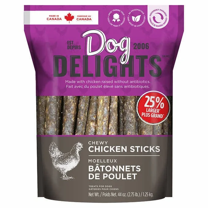 - Automatic induction pet water dispenserDog Delights Chicken Sticks Dog Treats, 1.25 kg (2.7 lb.)