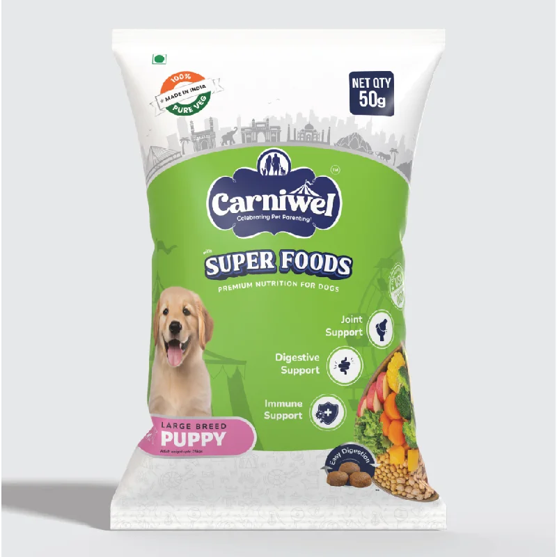 - Hamster silent running wheel to prevent chewingCarniwel Superfoods Veg Kibble for Large Breed Puppy Dog Dry Food (50g) - Hamster silent running wheel to prevent chewingCarniwel Superfoods Veg Kibble for Large Breed Puppy Dog Dry Food (50g)