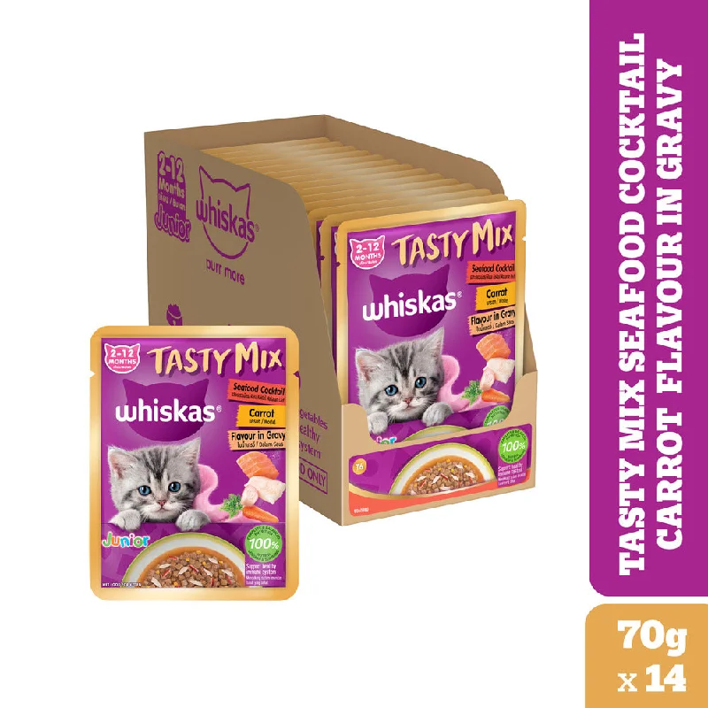 - Air box TSA certified check-inWhiskas Tasty Mix Seafood Cocktail Carrot Gravy Kitten Cat Wet Food