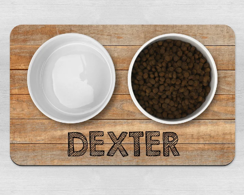 - Custom pet birthday cakePersonalised Wood Effect Neoprene Pet Bowl Placemat