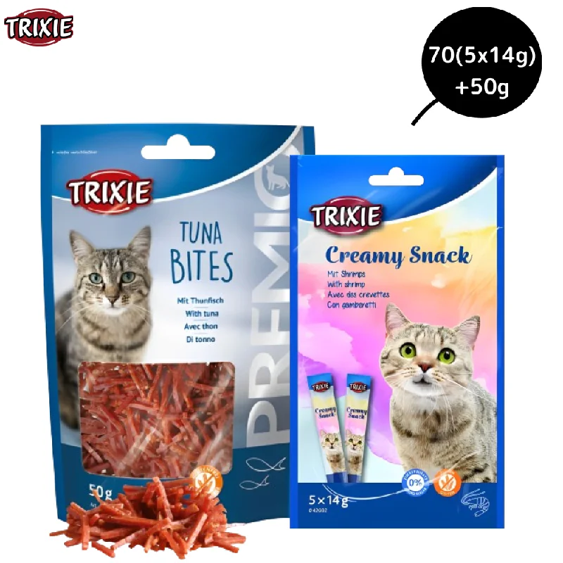 - Smart cat litter box with automatic cleaningTrixie Premio Tuna Bites and Shrimp Creamy Cat Treat Combo