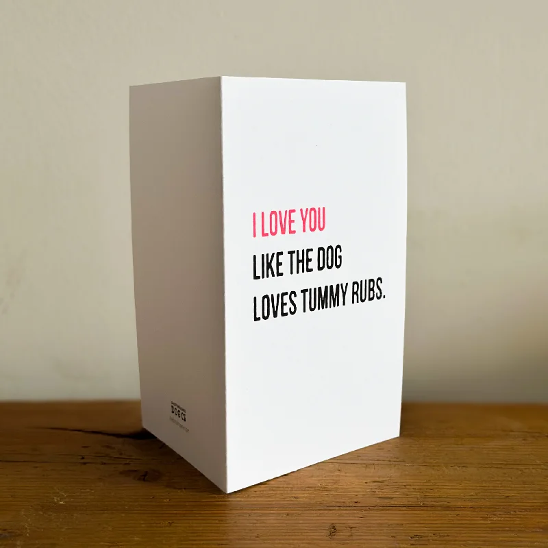 - ​​Pet toys under    yuanTummy Rubs Dog Greeting Card