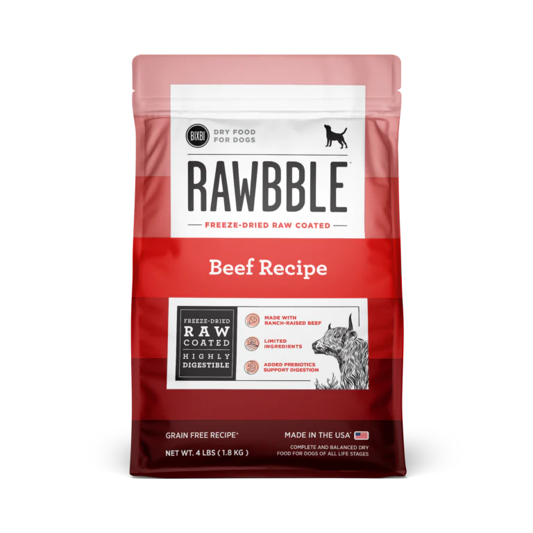 - Teething and chewing toys for puppiesBIXBI Pet Rawbble® Dry Food for Dogs – Beef Recipe