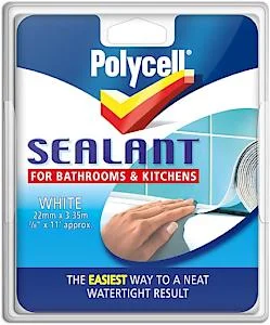 ---Polycell Ssbkwh22 22Mm Bathroom/ Kitchen Sealant Strip - White