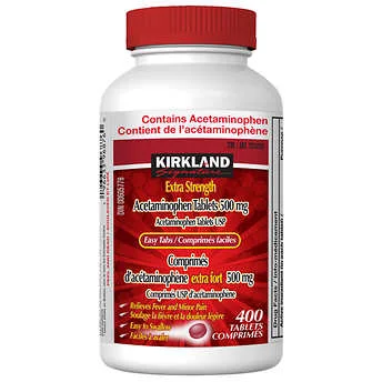 ---Kirkland Signature Acetaminophen Easy Tab 500mg 400 tabelts