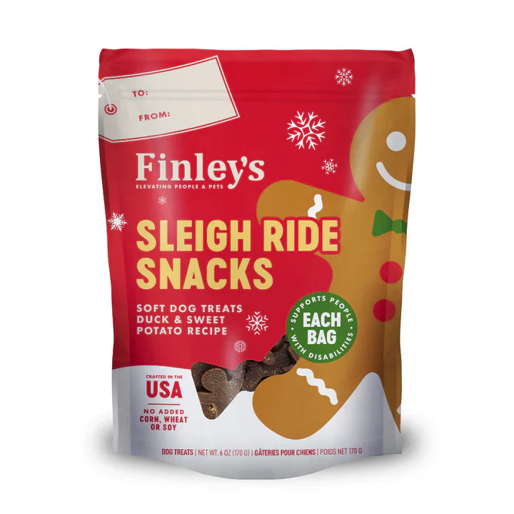 ---Finley's Sleigh Ride Snacks Duck & Sweet Potato Recipe Dog Treats