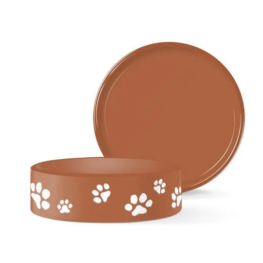 - Cat hair ball removal and hair removal creamFringe Paws Small Terra Cotta Bowl