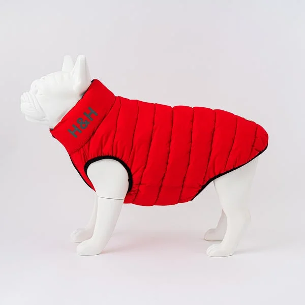 - Winter warm clothes for short-haired dogsHugo & Hudson Puffer Jacket Red/Navy