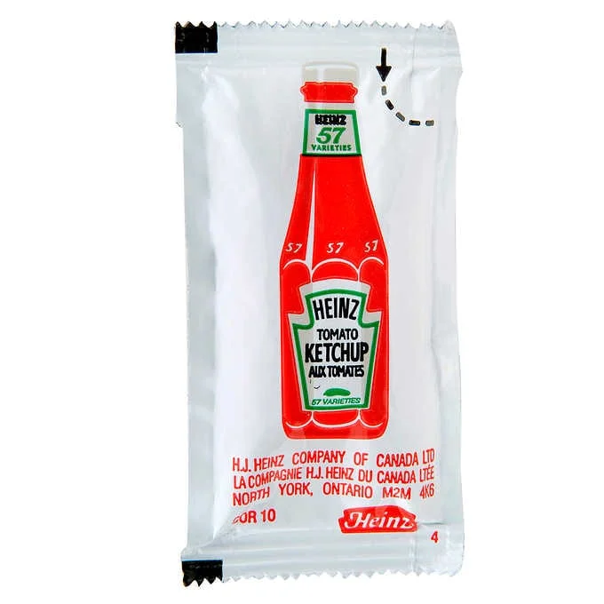 - Dog disposable foam shower gelHeinz Ketchup Single-serve Pack of 500