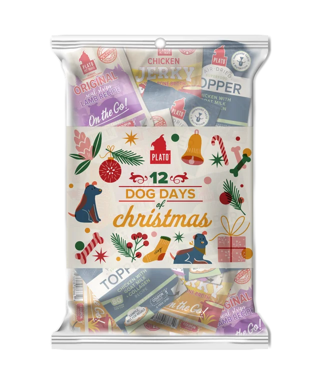 - Car dog seat beltPlato 12 Dog Days of Christmas