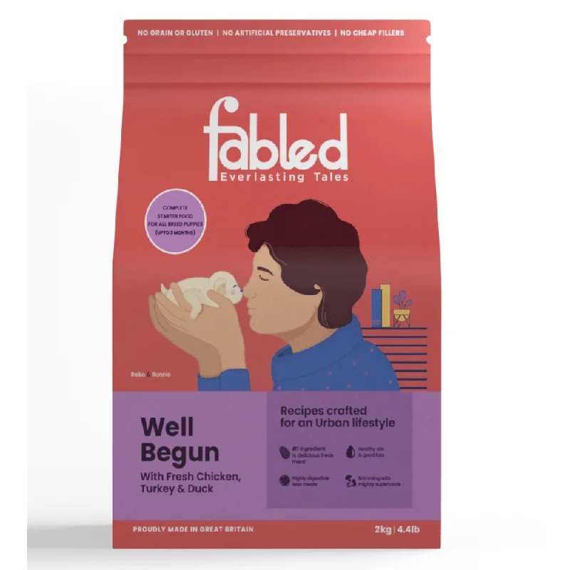 - Natural latex pet mattressFabled Well Begun Fresh Chicken Turkey and Duck Puppy Starter Dry Food - Natural latex pet mattressFabled Well Begun Fresh Chicken Turkey and Duck Puppy Starter Dry Food