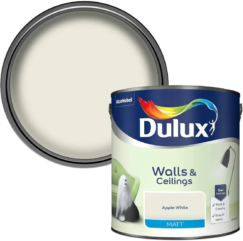 - Automatic temperature adjustment cat bedDulux Natural hints Apple white Matt Emulsion paint, 2.5L