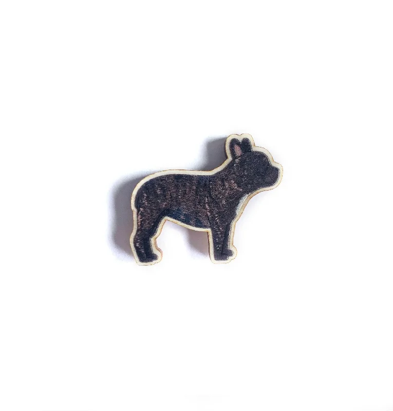 - Foldable and portable cat bagFrench Bulldog (brindle) Wooden Pin