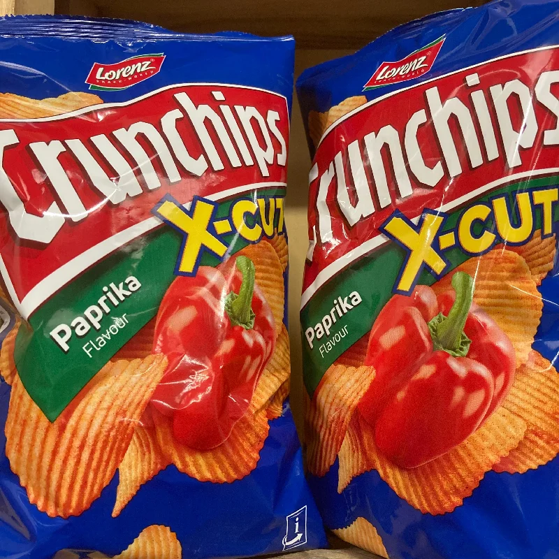 ---4x Lorenz Crunchips X-Cut Paprika Potato Crisps (4x85g)