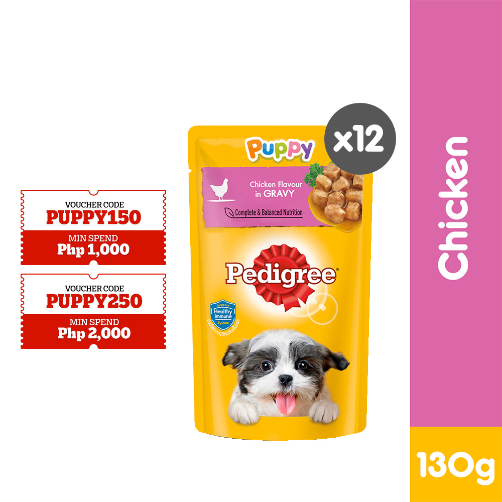 - Wholesale price of dog foodPEDIGREE® Dog Food Wet Puppy Chicken Chunks Flavour in Gravy 130g [12pcs]
