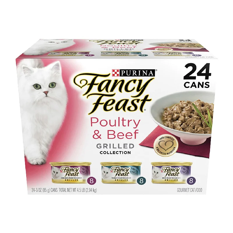 - Grain-free cat food recommendations Fancy Feast Variety Pack Poultry & Beef Grilled Adult Wet Cat Food 24x85g - Grain-free cat food recommendations Fancy Feast Variety Pack Poultry & Beef Grilled Adult Wet Cat Food 24x85g