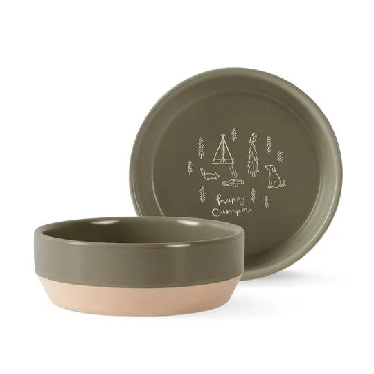  -Anti-scratch sofa protective coverFringe Happy Camper Med Stoneware Bowl