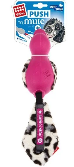 - Winter warm clothes for short-haired dogsGiGwi Push To Mute Duck With Plush Tail Pink - Winter warm clothes for short-haired dogsGiGwi Push To Mute Duck With Plush Tail Pink
