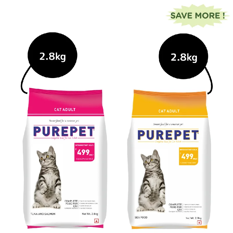 - Dog anti-slip matPurepet Tuna & Salmon and Seafood Adult Cat Dry Food Combo