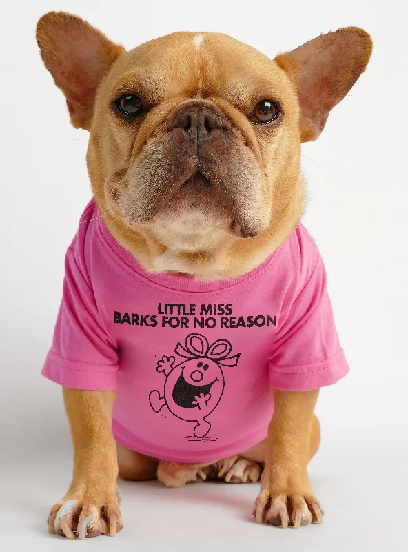 Classification by material or design:Little Miss Barks For No Reason Dog Tee
