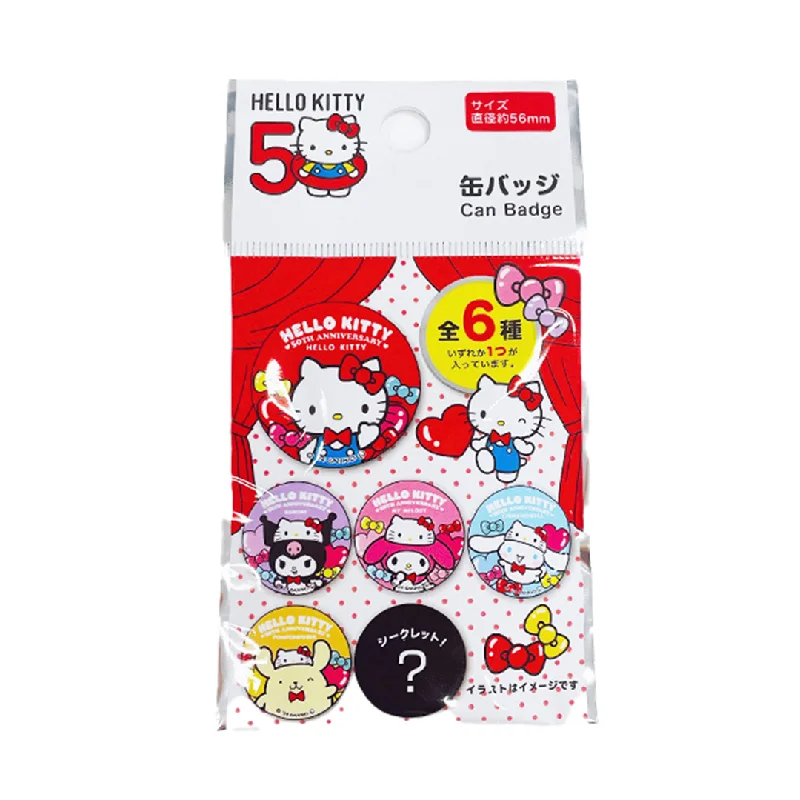 Pet ProductsHello Kitty Can Badge Sanrio Characters 50th Anniversary
