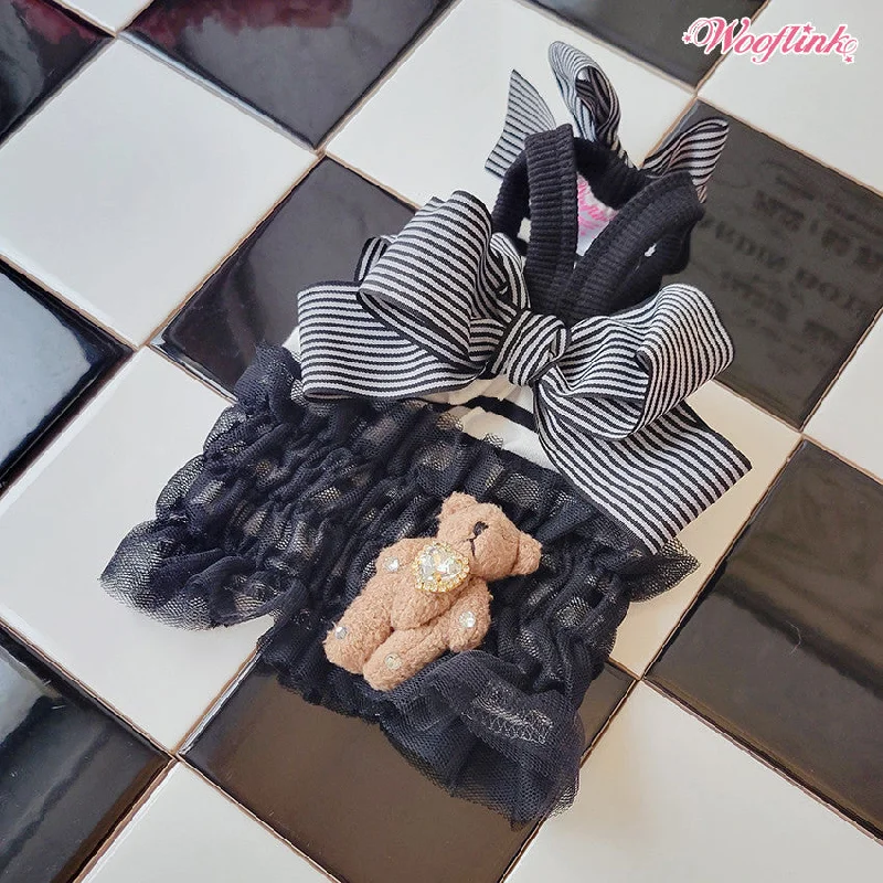 Pet anti-allergic clothesWooflink Romantic Teddy Crop Top in Black