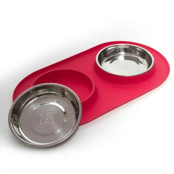 - Smart cat litter box with automatic cleaningMessy Cats Silicone Bowl Red