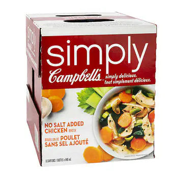 - Elderly dog ​​joint care mattressSimply Campbell’s No Salt Added Chicken Broth, 6 x 946 mL