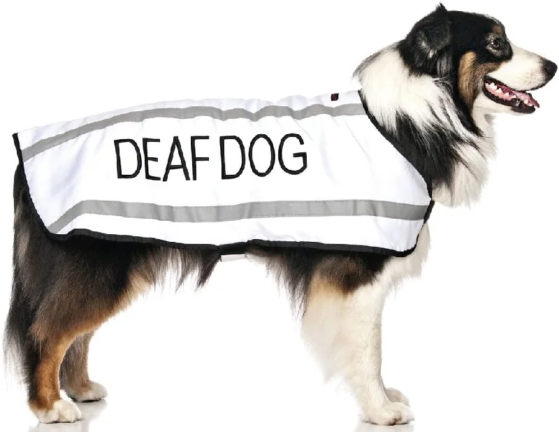 - Pet tear stain cleaning wipesDeaf Dog Coat