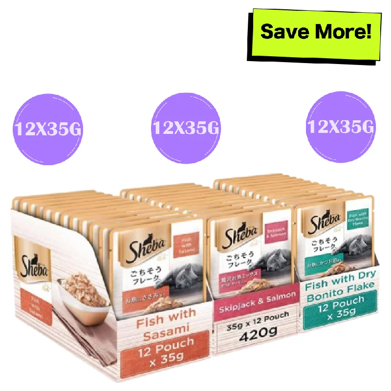 - Cat anti-jump window safety netSheba Fish with Dry Bonito Flake, Skipjack & Salmon Fish and Fish with Sasami Cat Wet Food Combo - Cat anti-jump window safety netSheba Fish with Dry Bonito Flake, Skipjack & Salmon Fish and Fish with Sasami Cat Wet Food Combo