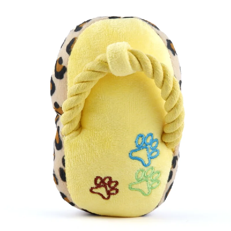 - Car dog seat beltPet Vogue Sandal Shaped Yellow Plush Toy for Dogs | For Soft Chewers