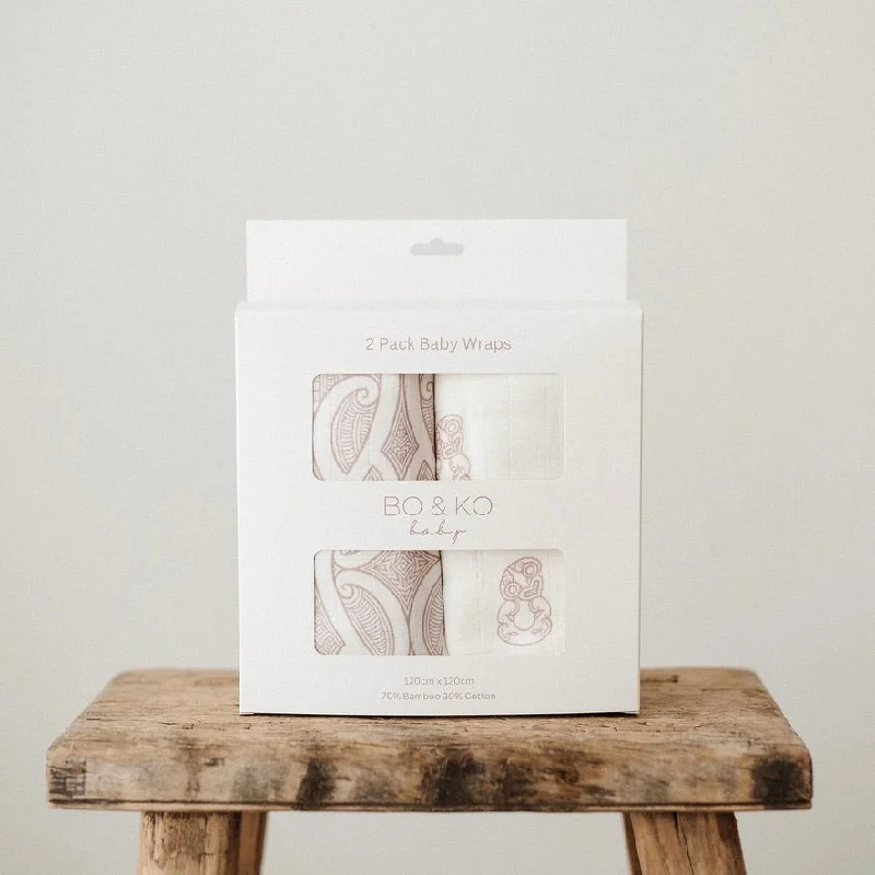 - Postoperative pet anti-licking Elizabethan collar2 Pack Wrap Sets | Te Pātiki + Tiki Pēpi Wraps | Mauve