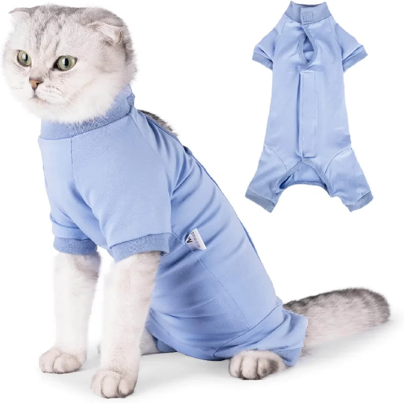 - ​​Pet toys under    yuanKUTKUT Cats Recovery Suit, Kitten Recovery Onesie Female Cats Abdominal Wounds Bandages Cone E-Collar Alternative After Surgery, Cat Spay Bodysuit for Male Female Cats (Blue)