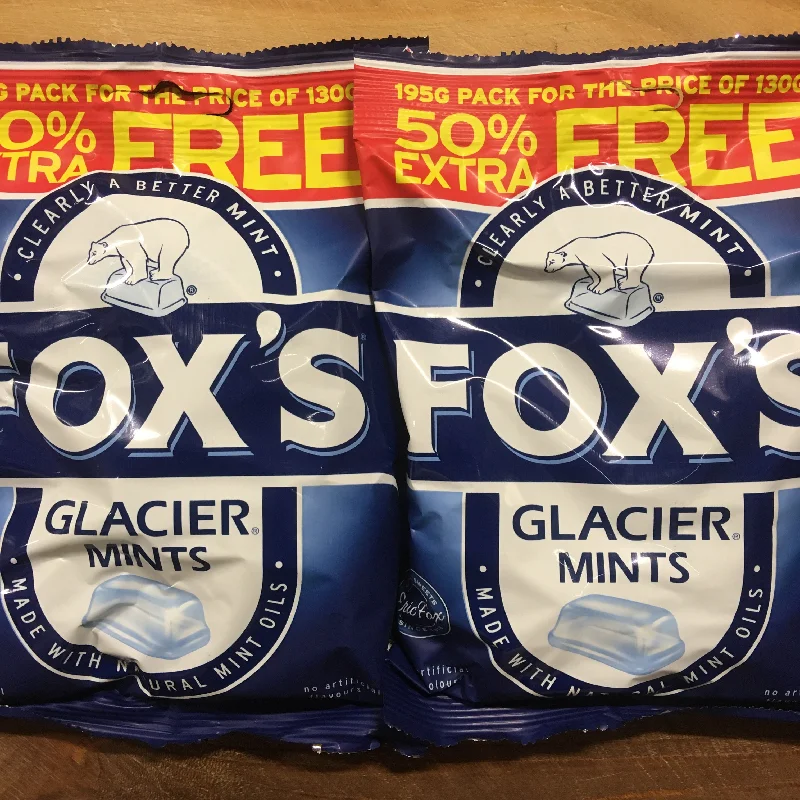 - Car dog seat belt3x Fox's Glacier Mint Bags (3x195g)