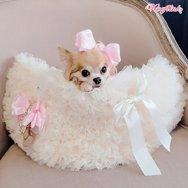Pet summer light clothesWooflink Hug Me Bag Tulle in Cream