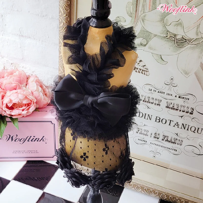 Pet night clothes with LED lightsWooflink So Very Chic Dress in Black