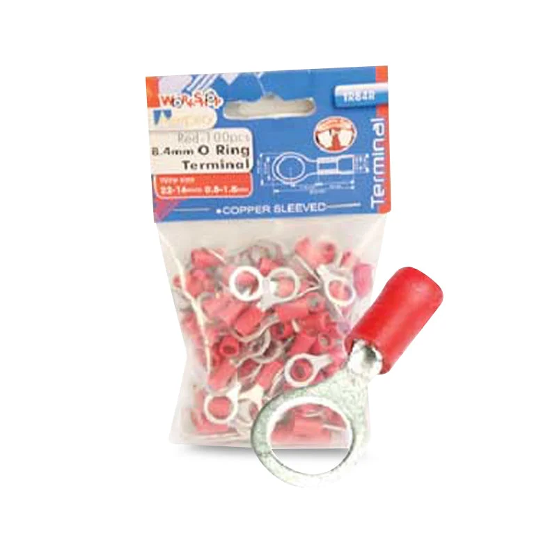 ---Aerpro TR84R 8.4mm O Ring Terminals (Red)