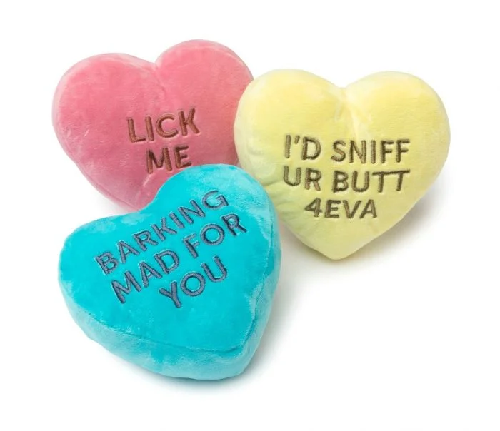 ---FuzzYard Candy Hearts 3 Pack Dog Toys