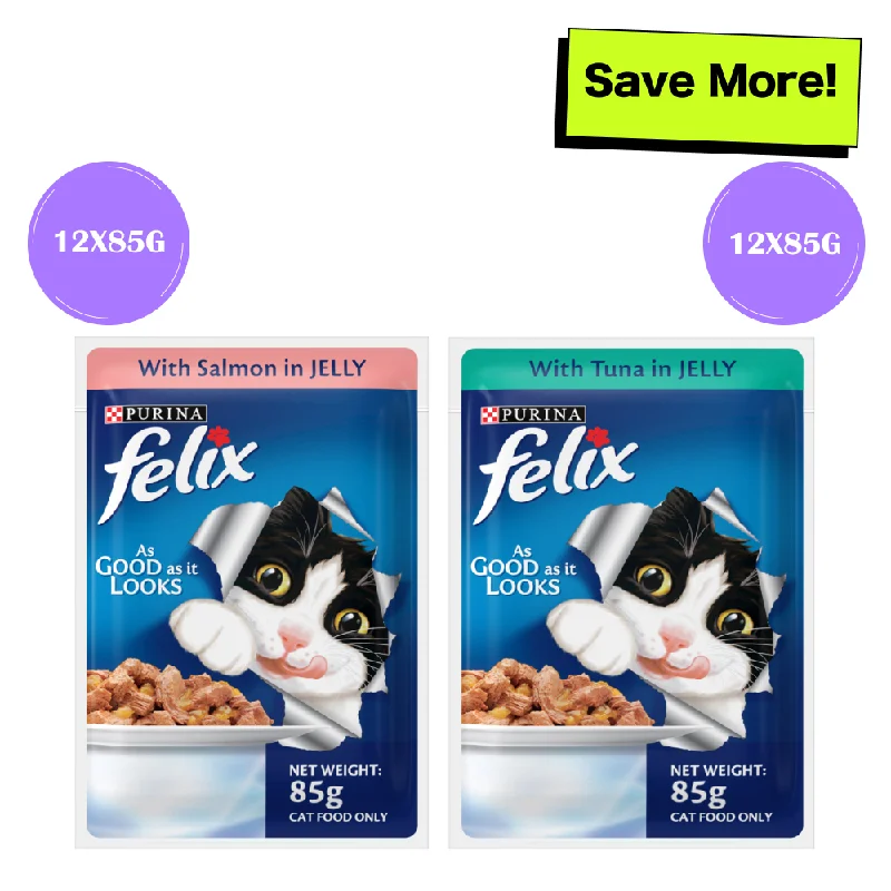 Pet ProductsPurina Salmon with Jelly and Tuna with Jelly Adult Cat Wet Food Combo