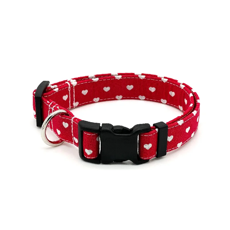  . **Dog snack bag is portable**Valentine's Day Hearts Dog Collar